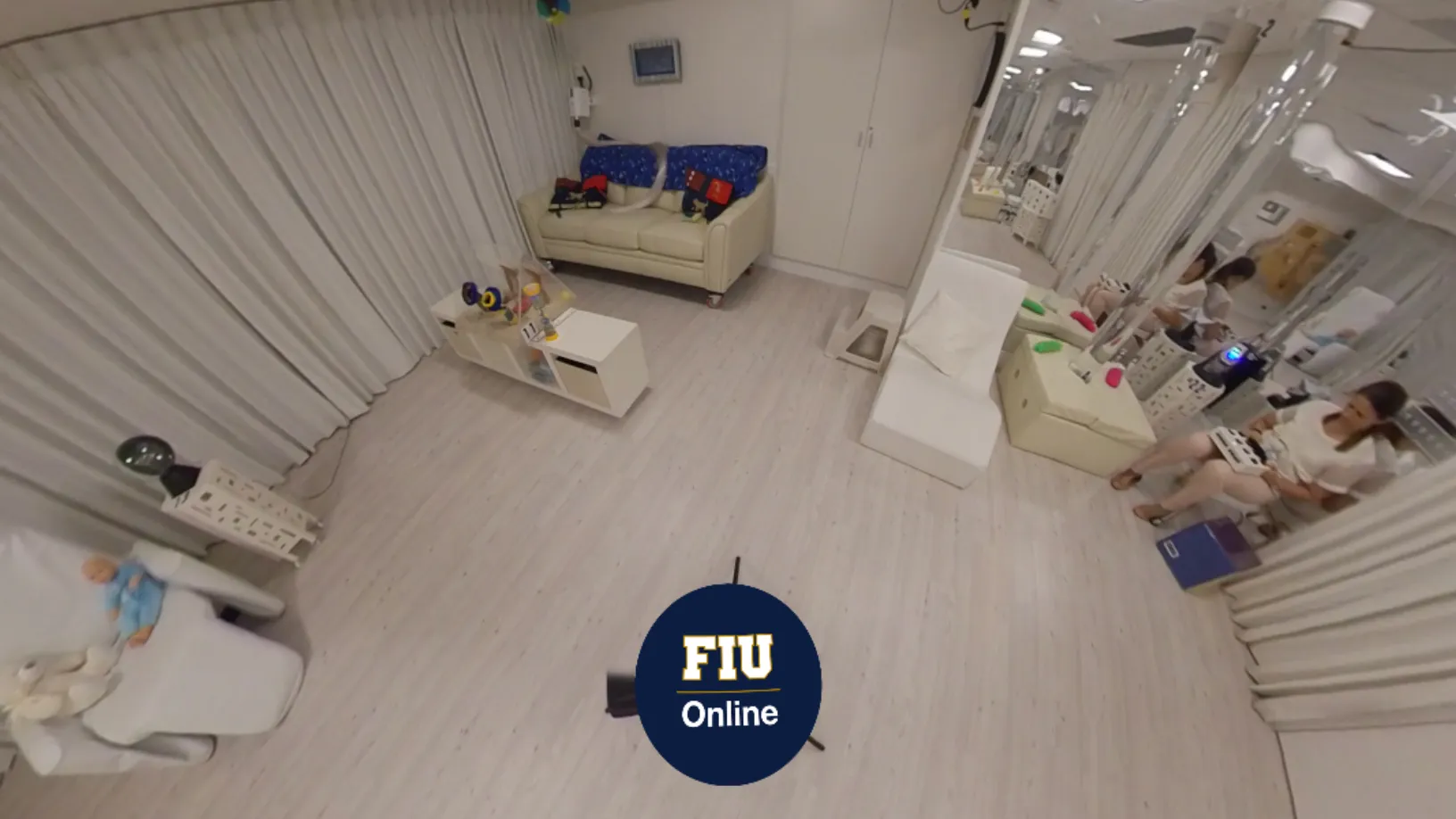 A 360° virtual orientation scene of the therapeutic multisensory room walkthrough.