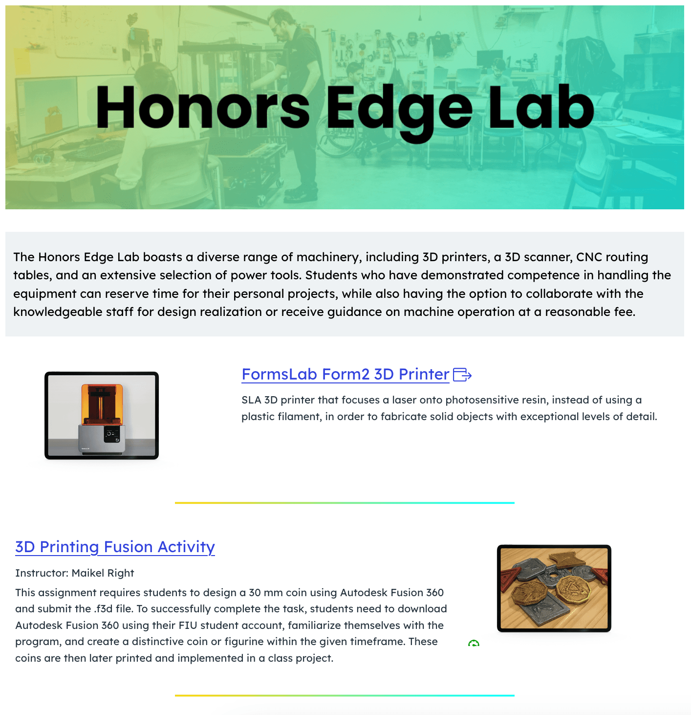 Showcase page snapshot 2